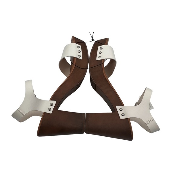 Time And Tru White Memory Foam Platform Block Heel Sandals Size 11 Women’s - Picture 5 of 9